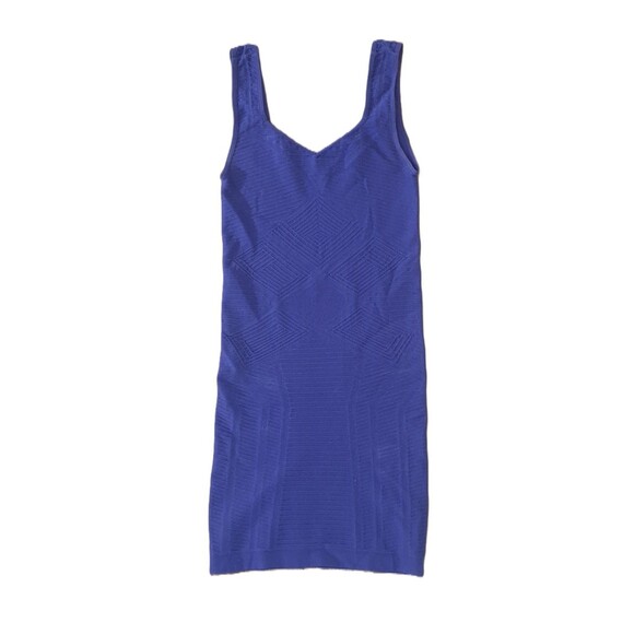 bebe Royal Blue Textured Midi Dress - Picture 2 of 5